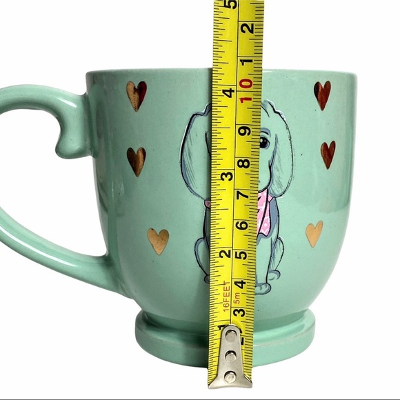 Belle Maison Dog Lover’s Coffee Mug, Mint Green With Gold Hearts - Picture 6 of 12
